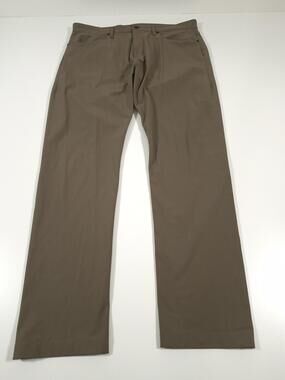 Proof Nomad Pants Mens 36x32 Brown Huckberry 5 Pocket Chino Casual Travel Golf
